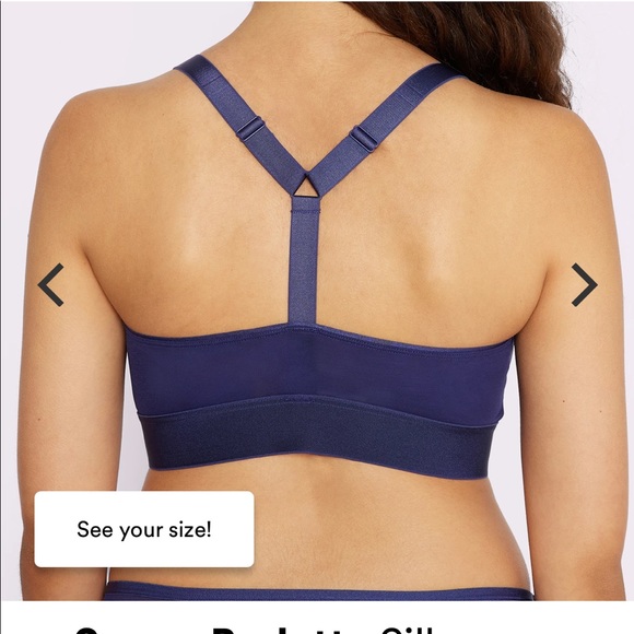 Parade scoop bralette in starry sky. Size 1+. NWT - Picture 2 of 3